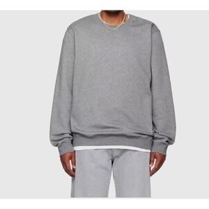 SKIMS Lounge Fleece Sweatshirt Dark Heather Grey TP-PLO-5424M Mens 2X New